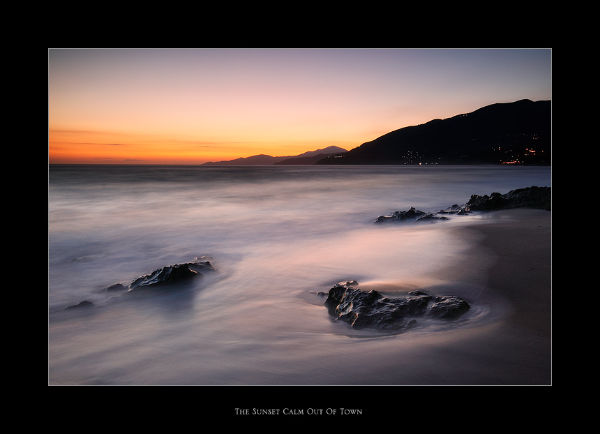 The sunset calm out of town