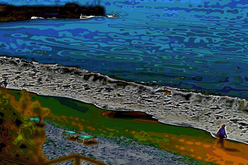 passeggiata sulla spiaggia