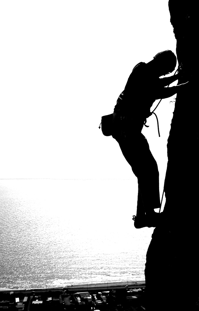 Climbing silhouette