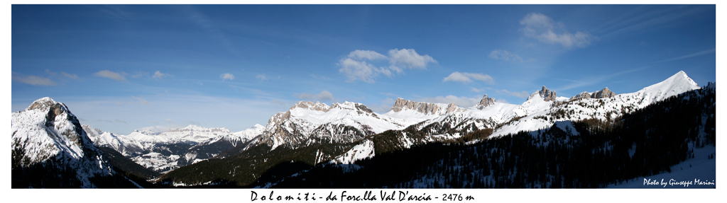 panoramica da forc.lla val d'arcia, dolomiti