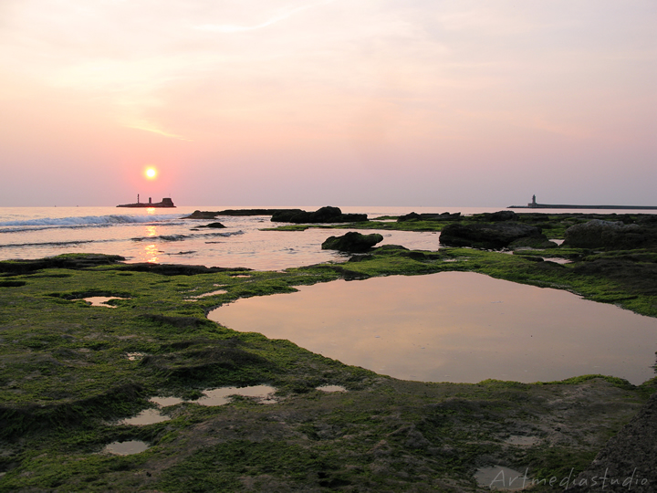 Tramonto piazza mascagni Livorno