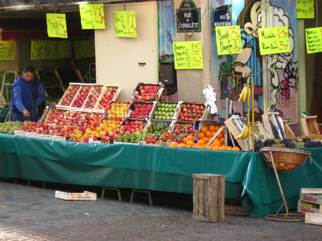 Le march� de la rue Mouffetard
