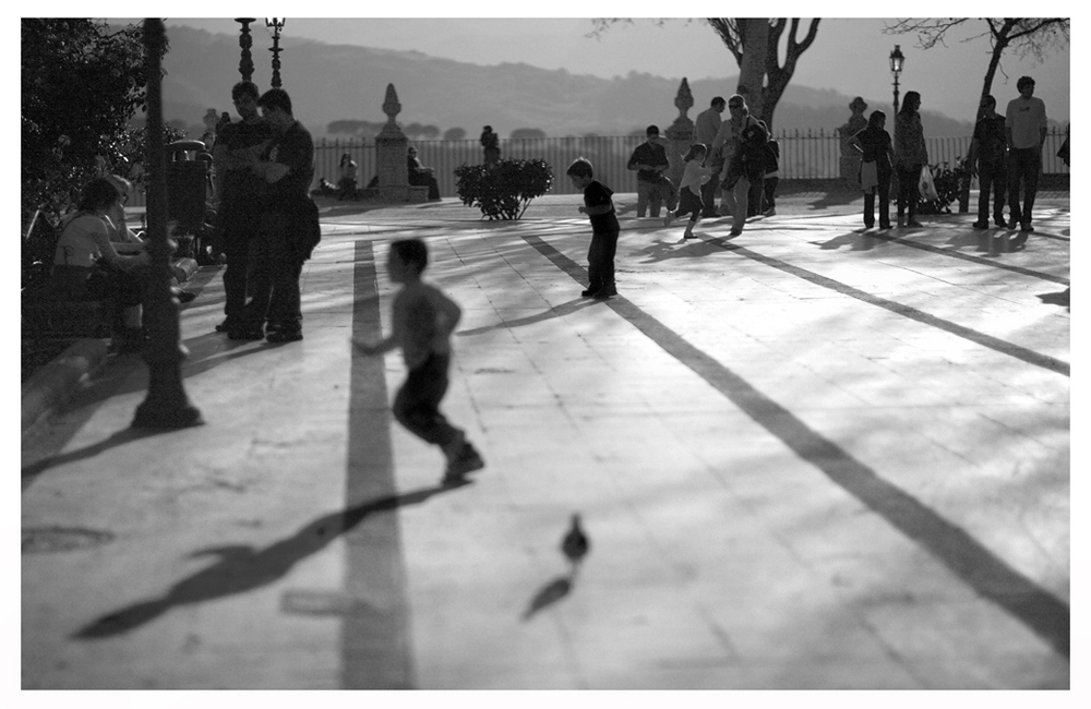 ...in piazza al tramonto...