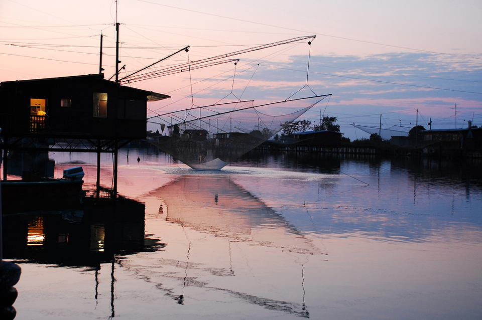 la pesca nelle valli di Comacchio