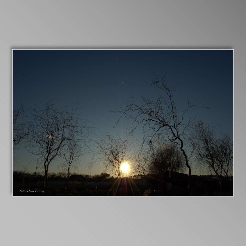 Tramonto in campagna