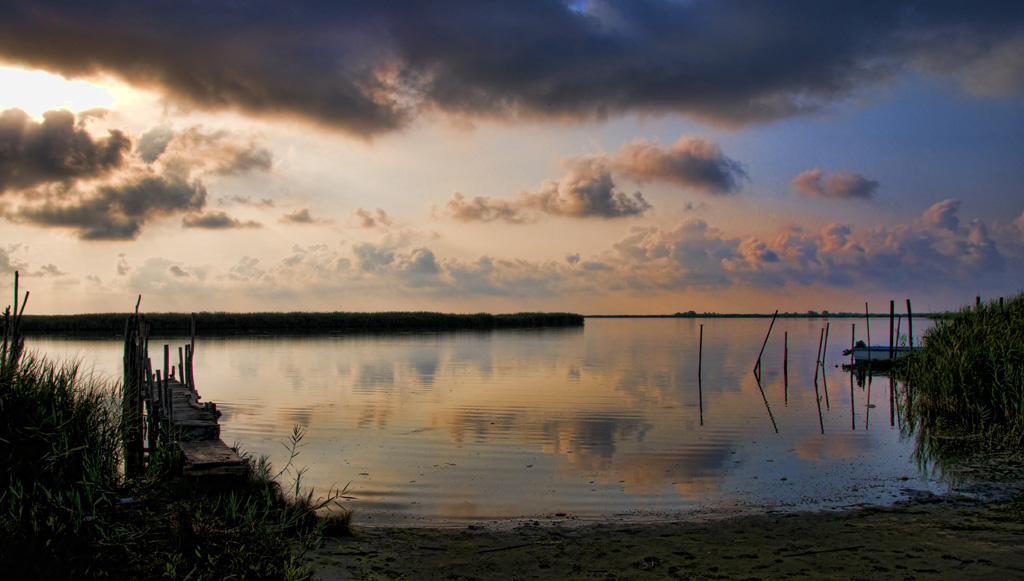 Delta del Po - Alba nella sacca di Scardovari