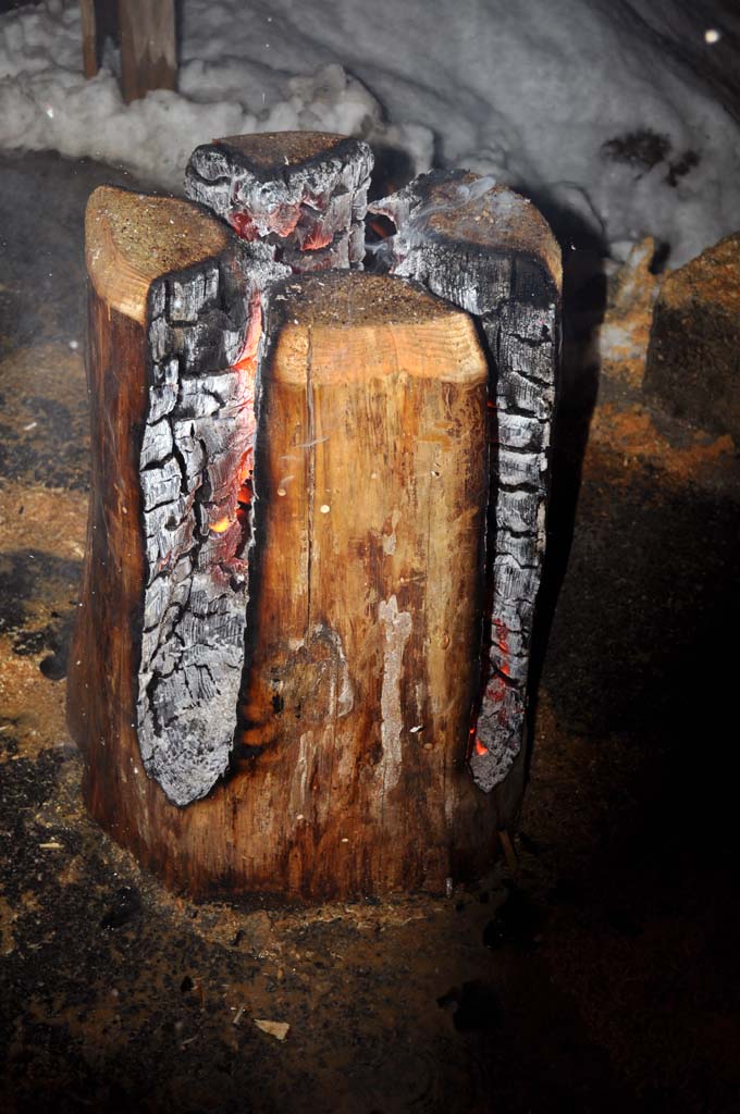 mezzo tronco di fuoco