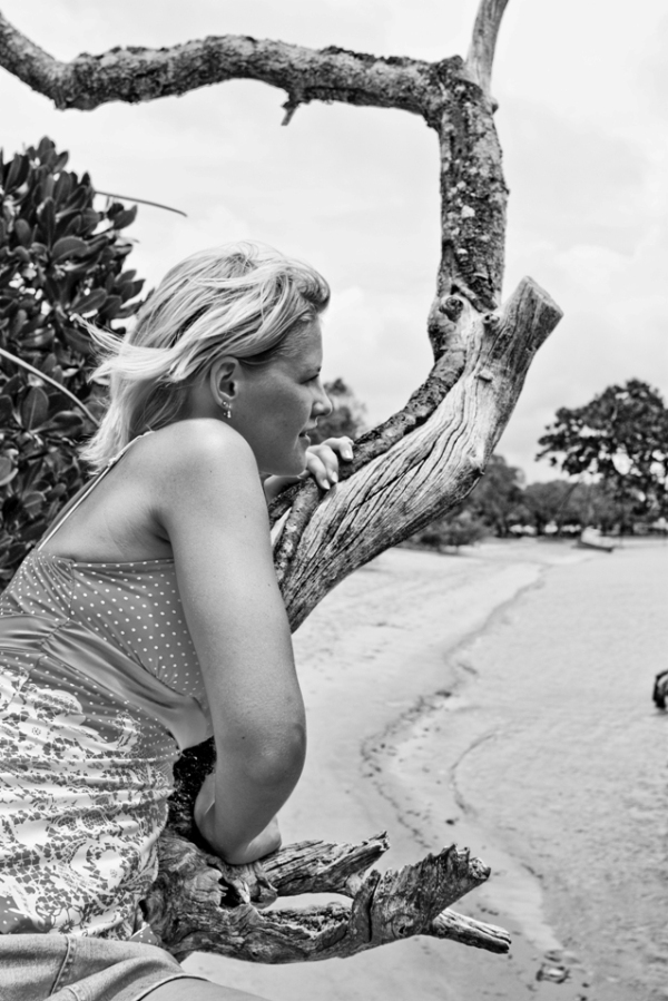 looking far away over the time, over the ocean