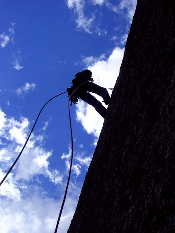 Discesa in doppia dal Caporal