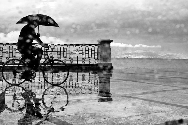 bike and rain