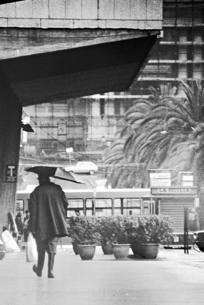 uomo con l' ombrello