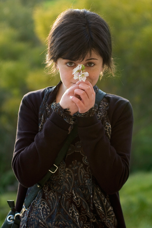 A girl and a flower...
