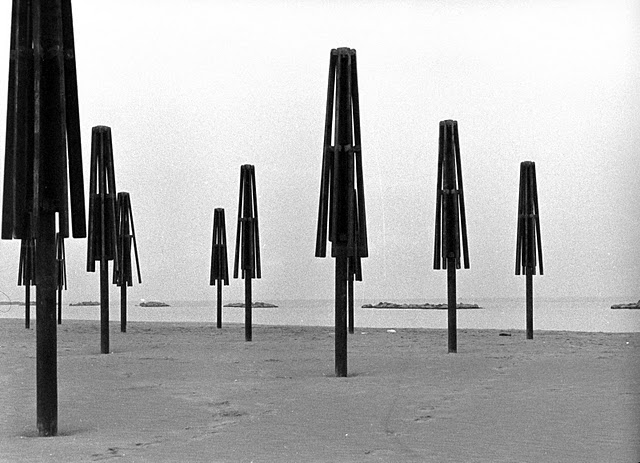 mare d'inverno in b/n