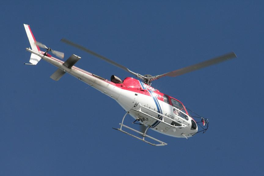 Elicottero sul Monte Bianco