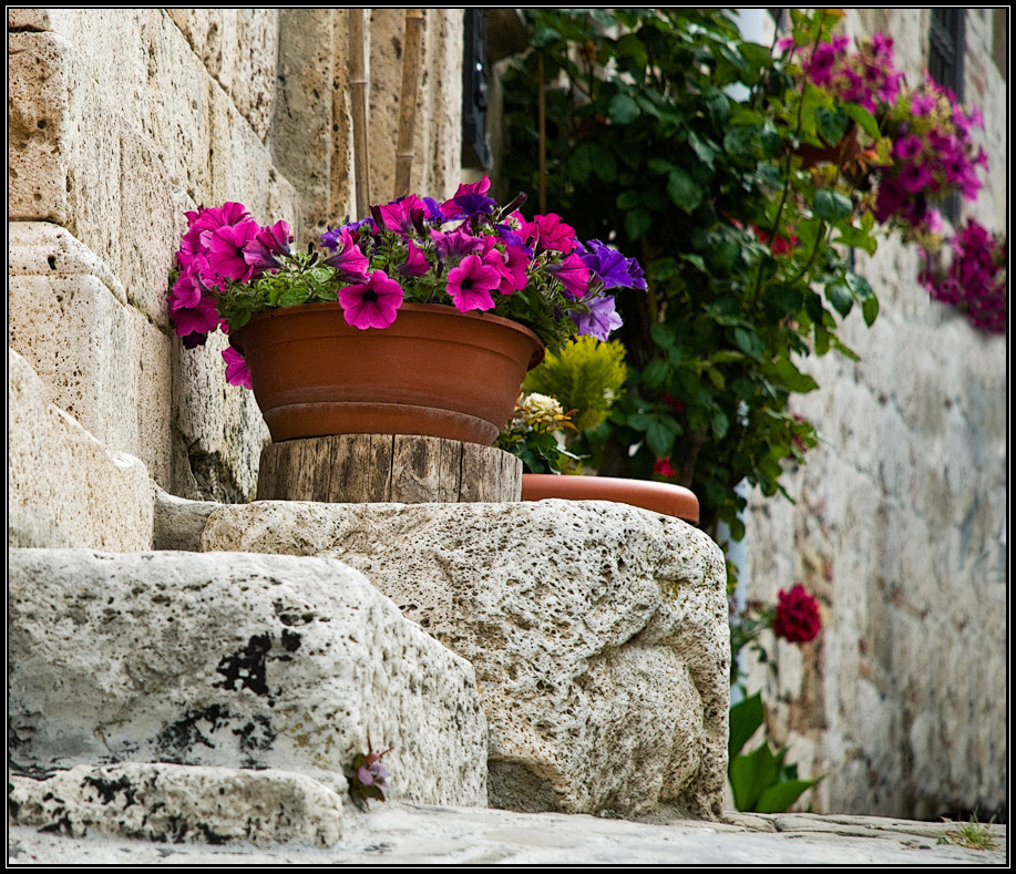 fioriere e travertino