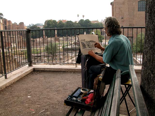 pittore al foro romano