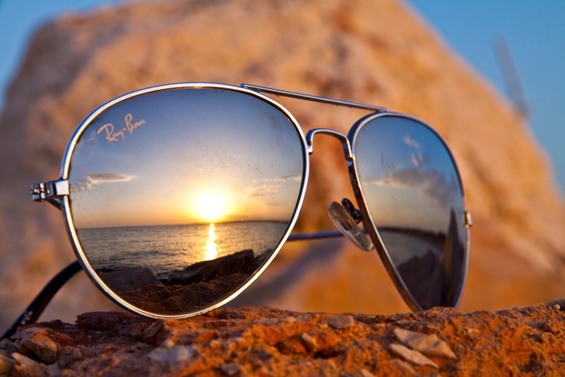tramonto visto dai rayban