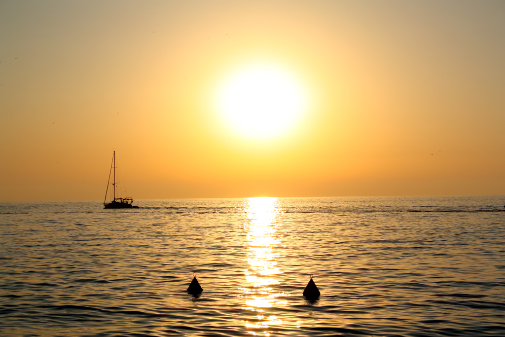 solitaria al tramonto va..