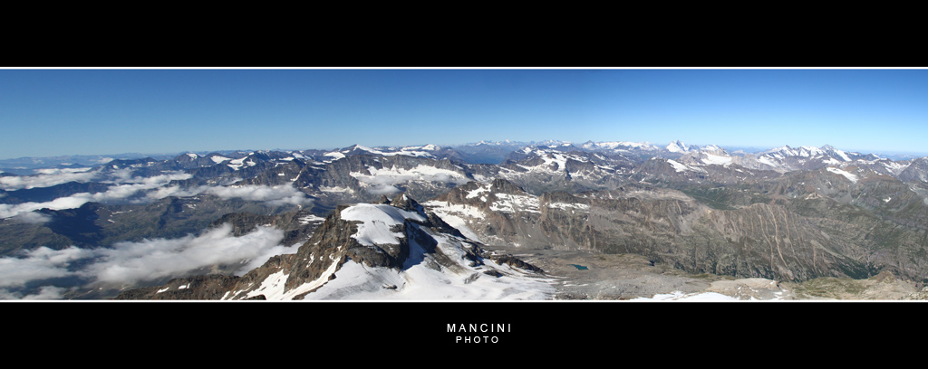 Ciarforon e Alpi del Delfinato dalla vetta del Gran Paradiso
