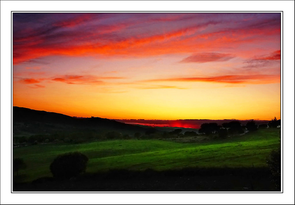 Tramonto nelle colline Volterrane