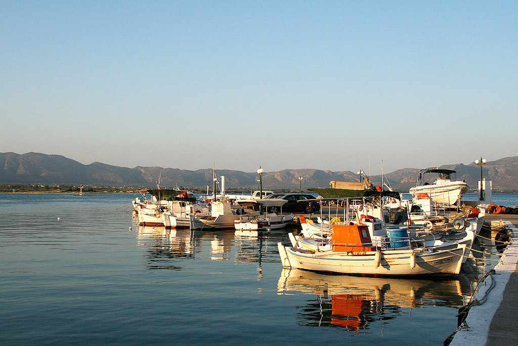 Elafonisis il porto alla sera