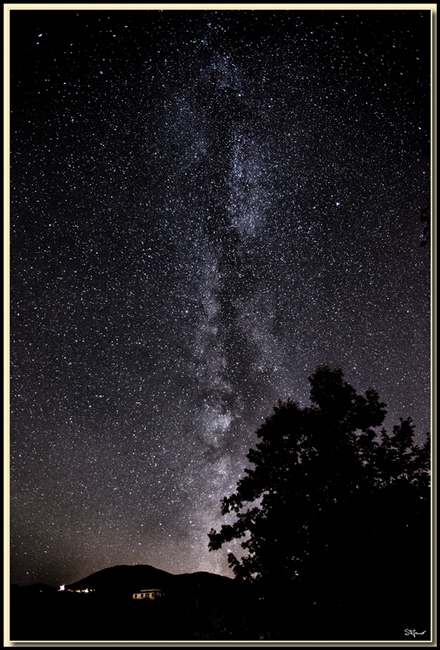 La via lattea dal Piacentino
