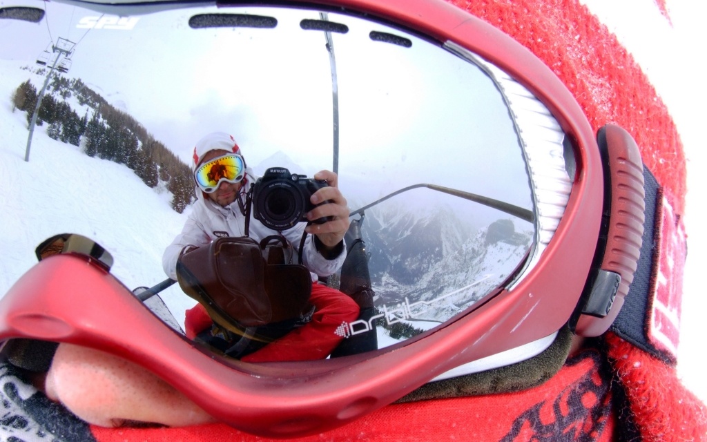 vista di uno snow rider