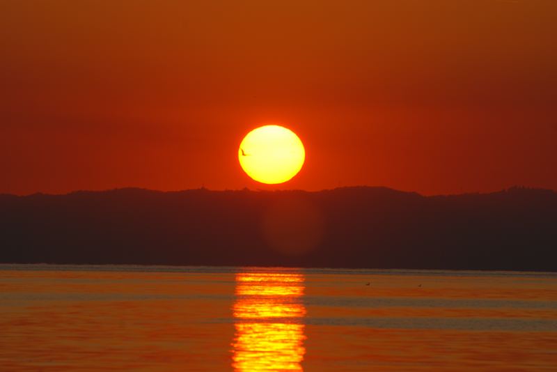 Tramonto sul lago di garda
