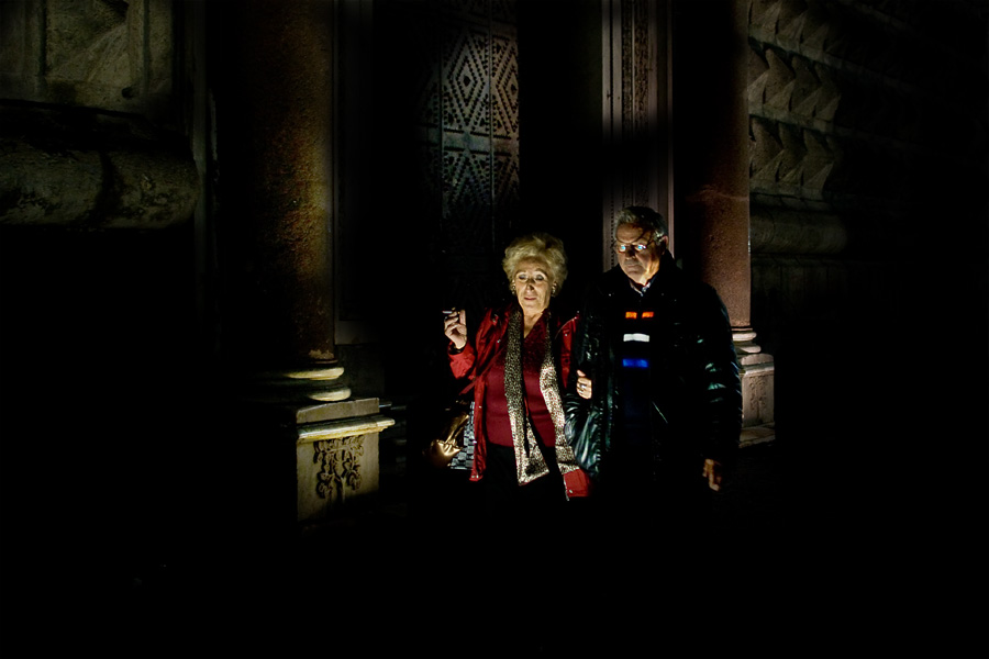 Effetti speciali in piazza.