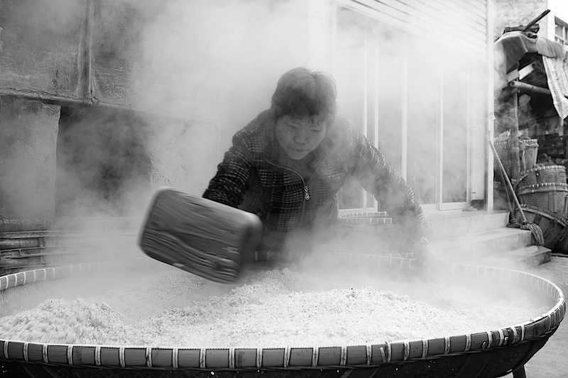 Lavorazione del riso in Cina