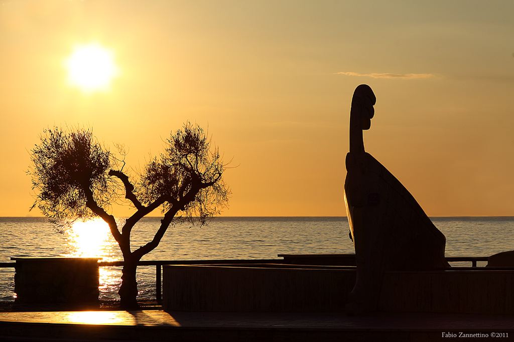 Winter Sunset In Backlight