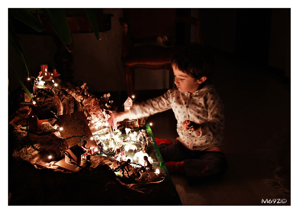 Preparando il presepe