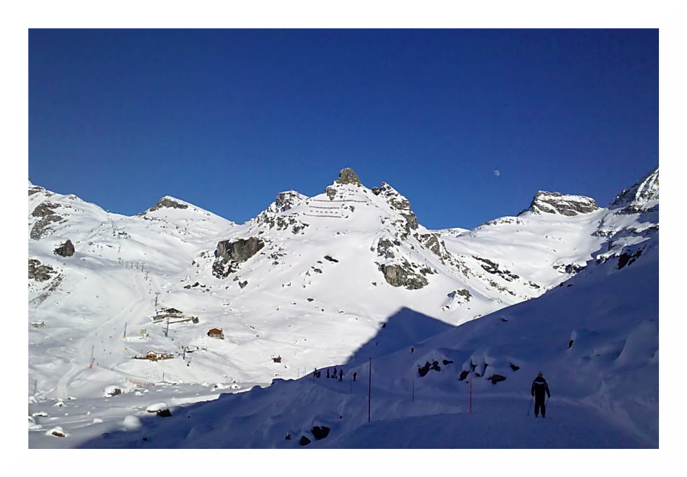 Sulle piste al tramonto