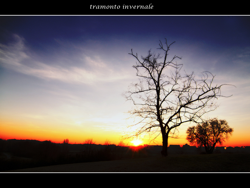 tramonto invernale