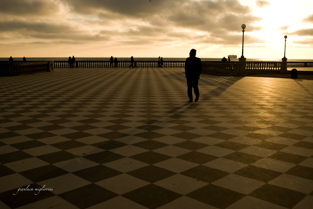 terrazza al tramonto