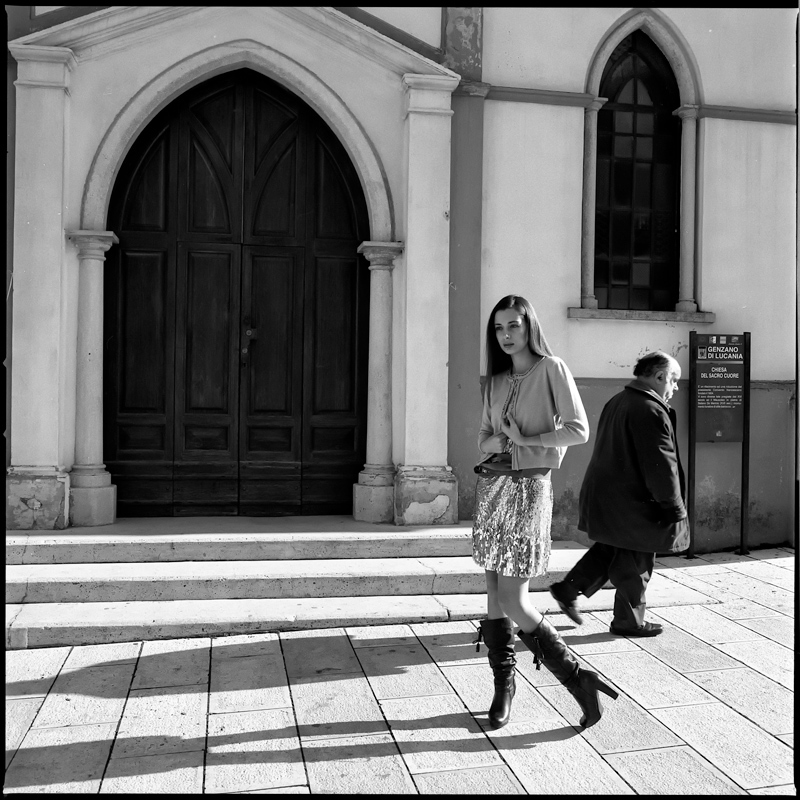 Photo session in the street.