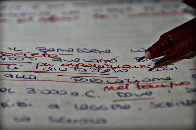 Righe... rosse della prof!!