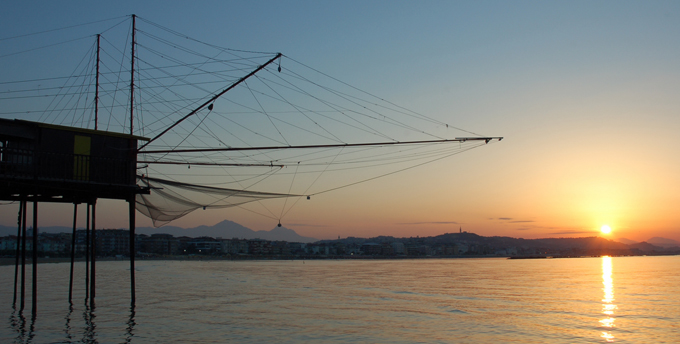 Trabocco al tramonto