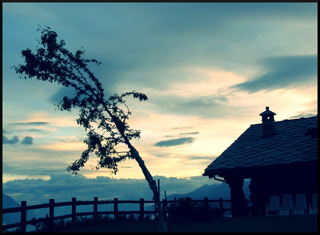 Tramonto in montagna