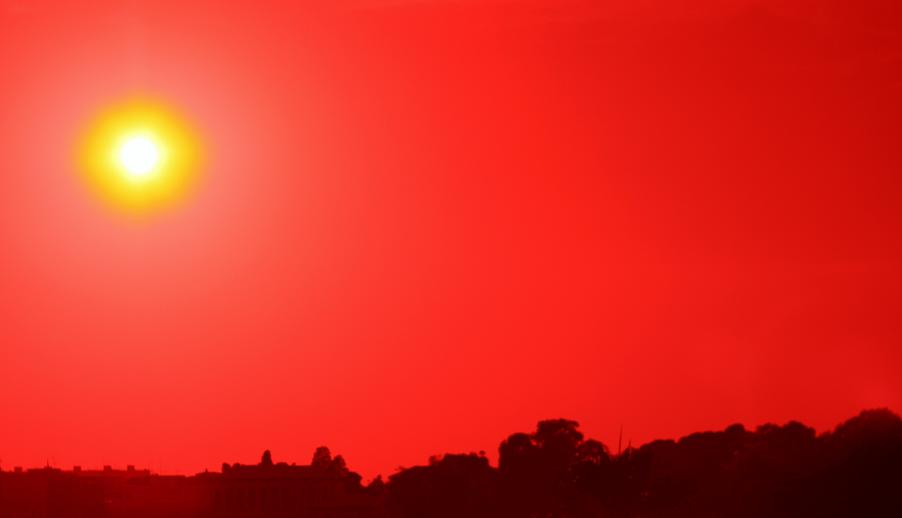 Red sun