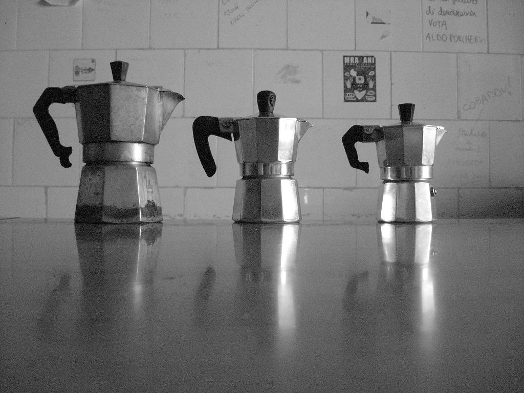 Parata di caffettiere