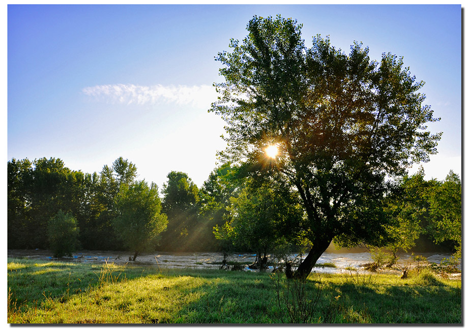 Primi raggi di sole.