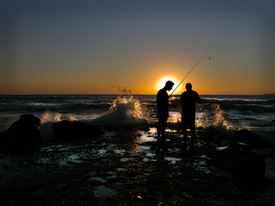 Pesca al tramonto