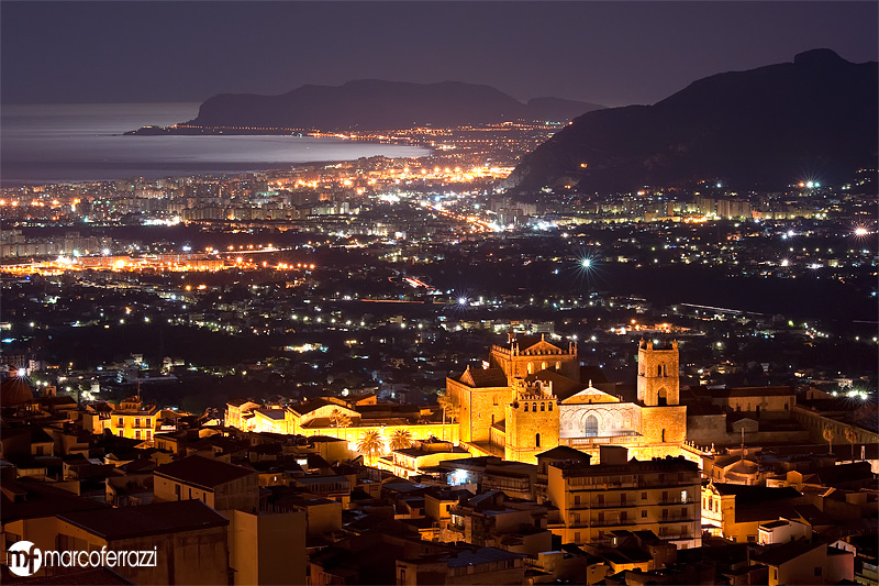 Monreale con Palermo sullo sfondo