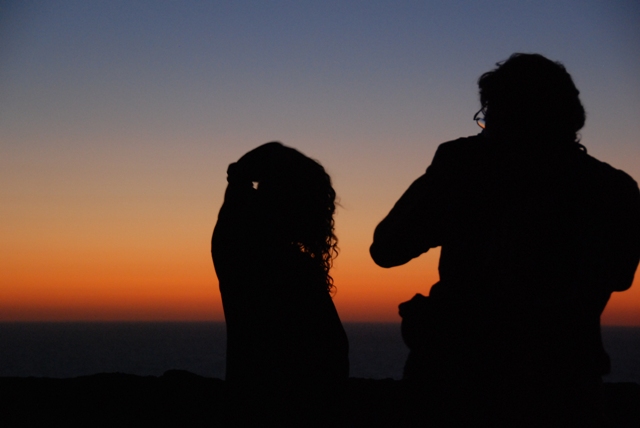 fotografo al tramonto