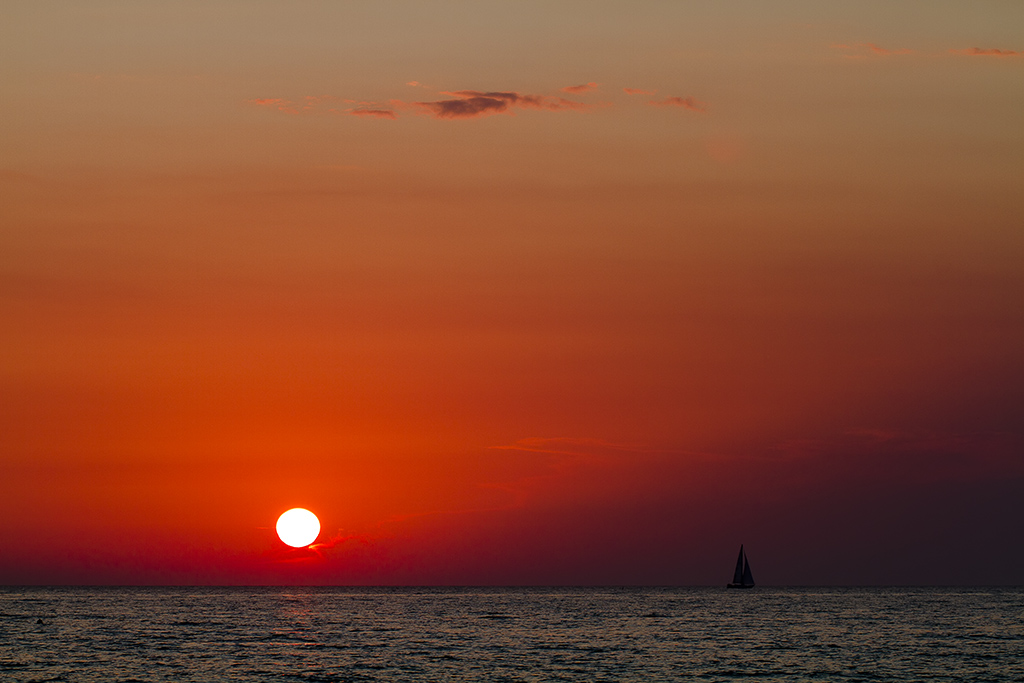 Tramonto sul tirrenio