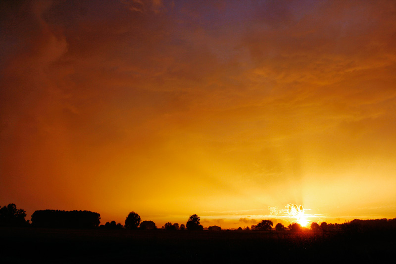 Gradazioni di pesca al tramonto