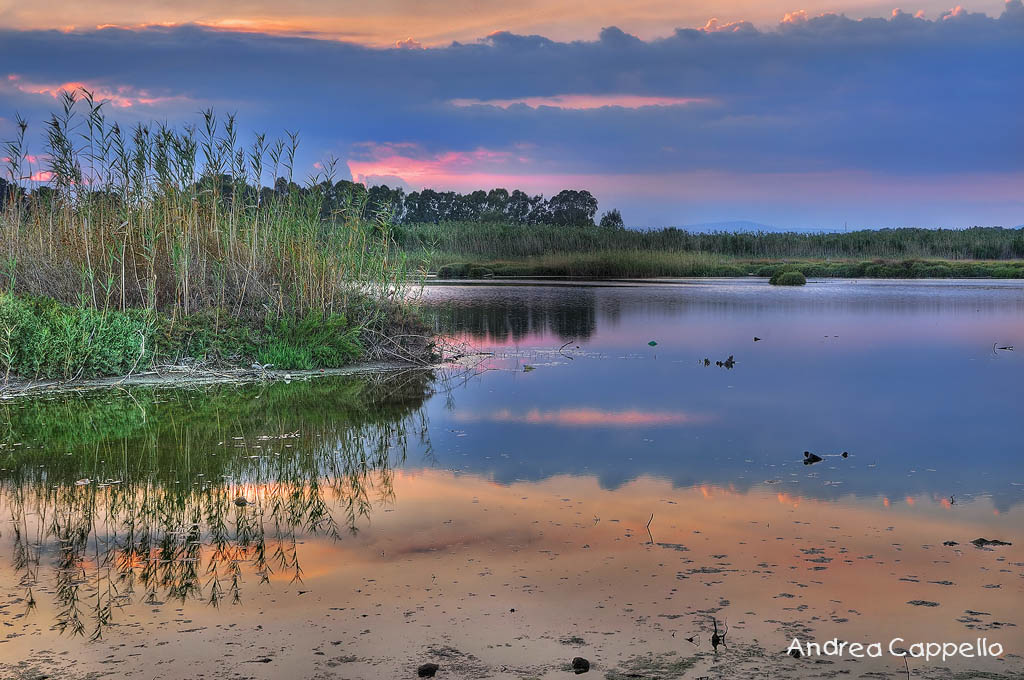 tramonto alle saline di siracusa