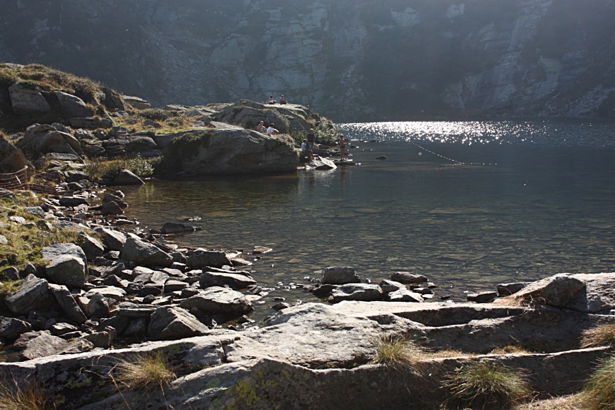 A pesca in montagna.