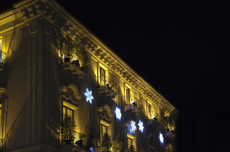Catania,particolari del palazzo COIN